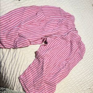 Free People Pink Striped Wide Leg Pants